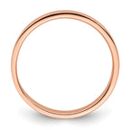 14k Rose Gold 3mm Lightweight Flat Wedding Band