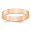 14k Rose Gold 4mm Lightweight Flat Wedding Band
