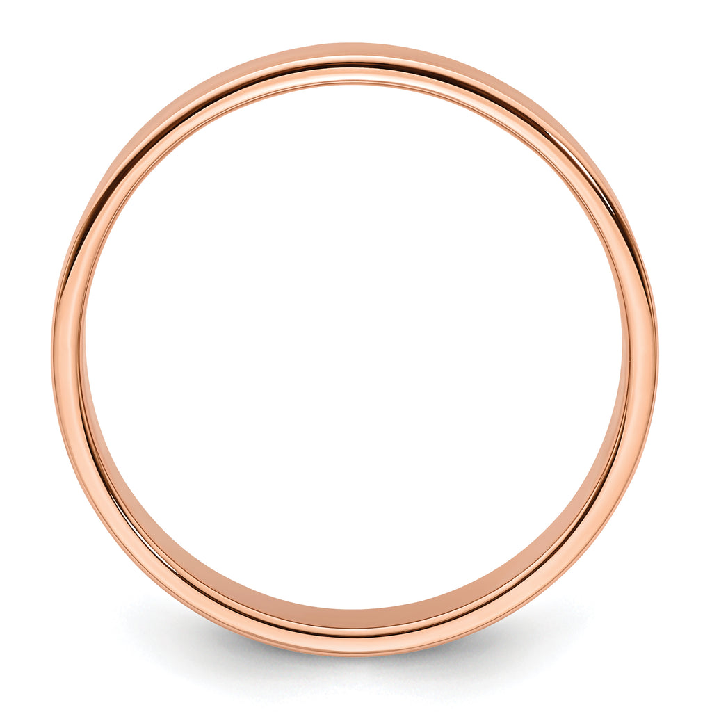 14k Rose Gold 5mm Lightweight Flat Wedding Band