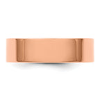 14k Rose Gold 6mm Lightweight Flat Wedding Band