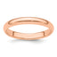 14K Rose Gold Half-Round Wedding Band 3mm