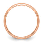 14K Rose Gold Half-Round Wedding Band 4mm