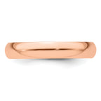 14K Rose Gold Half-Round Wedding Band 4mm