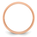 14K Rose Gold Half-Round Wedding Band 5mm