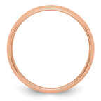 14k Rose Gold 6mm Half Round Wedding Band Size 9.5