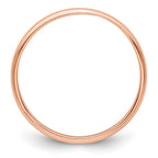 14K Rose Gold Half-Round Wedding Band 2mm