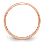 14K Rose Gold Half-Round Wedding Band 3mm
