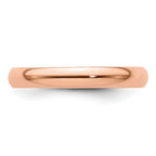 14K Rose Gold Half-Round Wedding Band 3mm
