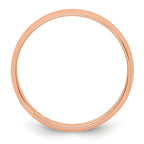 14k Rose Gold 4mm Lightweight Half Round Wedding Band