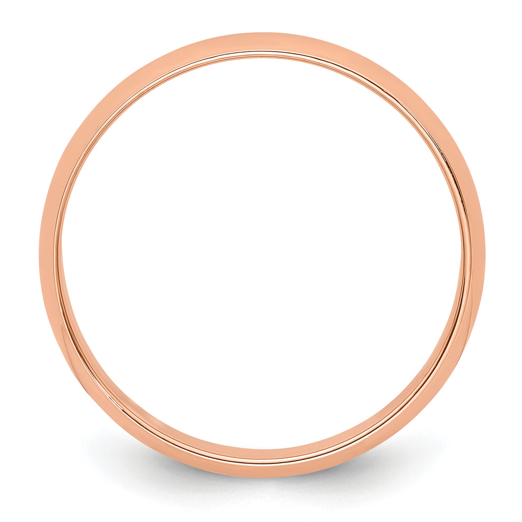 14K Rose Gold Half-Round Wedding Band 4mm