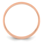 14K Rose Gold Half-Round Wedding Band 6mm