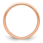 14k Rose Gold 3mm Milgrain Half-Round Wedding Band