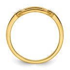 14K Polished Diamond Link Fashion Ring