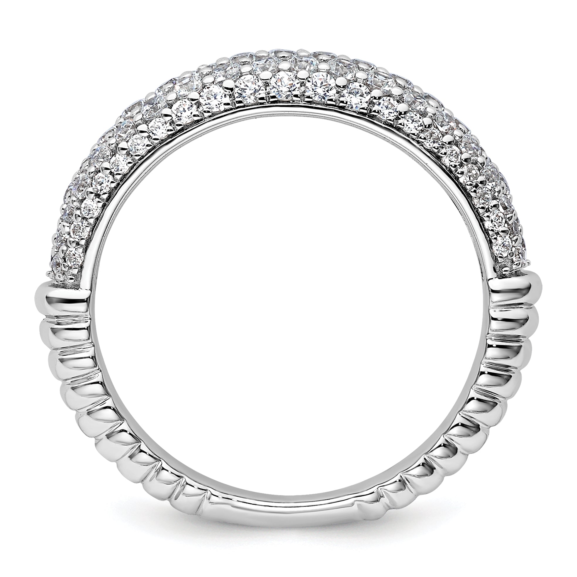 14K White Gold Lab Grown Diamond VS/SI+ G+ Band