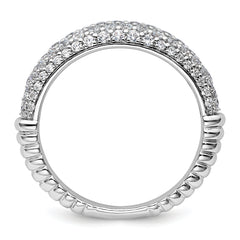 14K White Gold Lab Grown Diamond VS/SI+ G+ Band