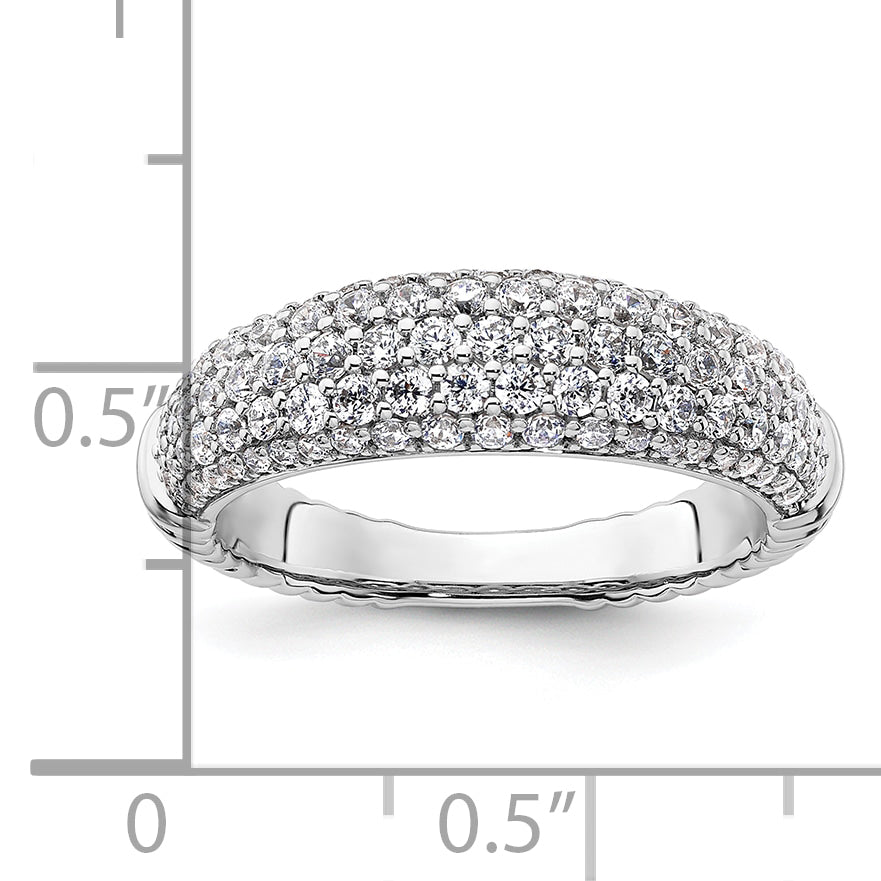 14K White Gold Lab Grown Diamond VS/SI+ G+ Band