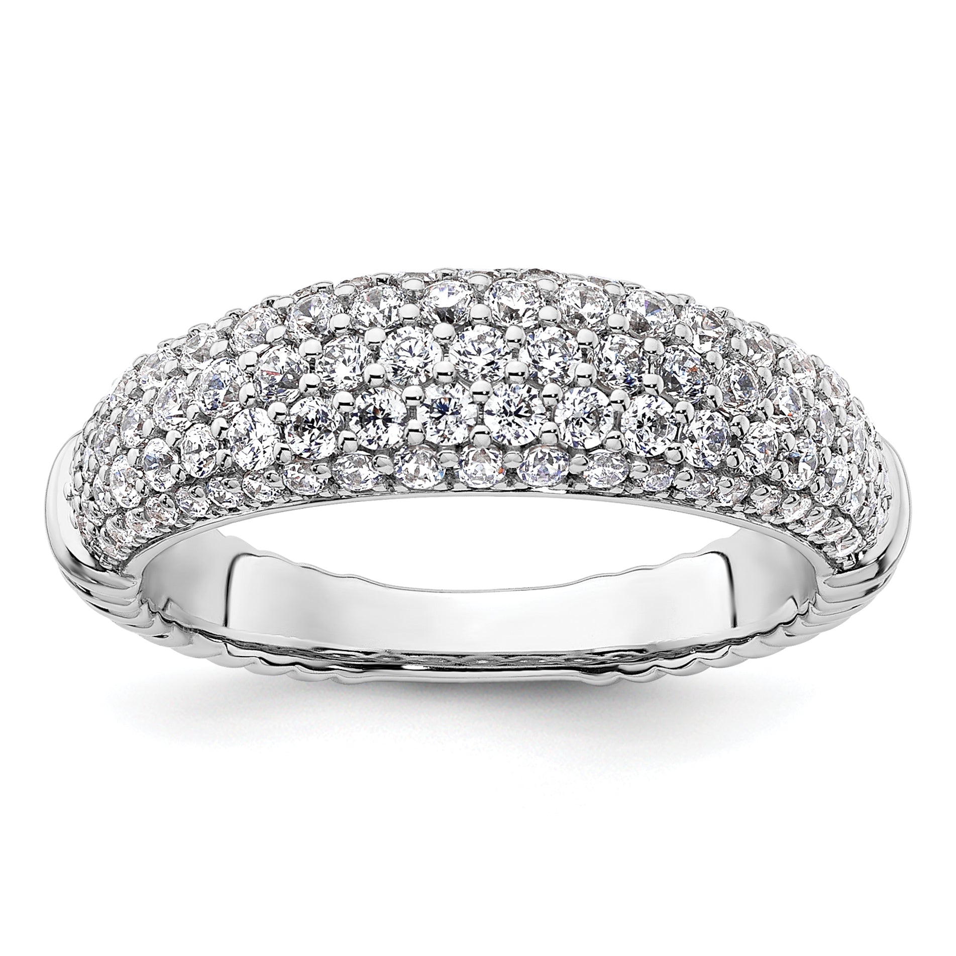 14K White Gold Lab Grown Diamond VS/SI+ G+ Band