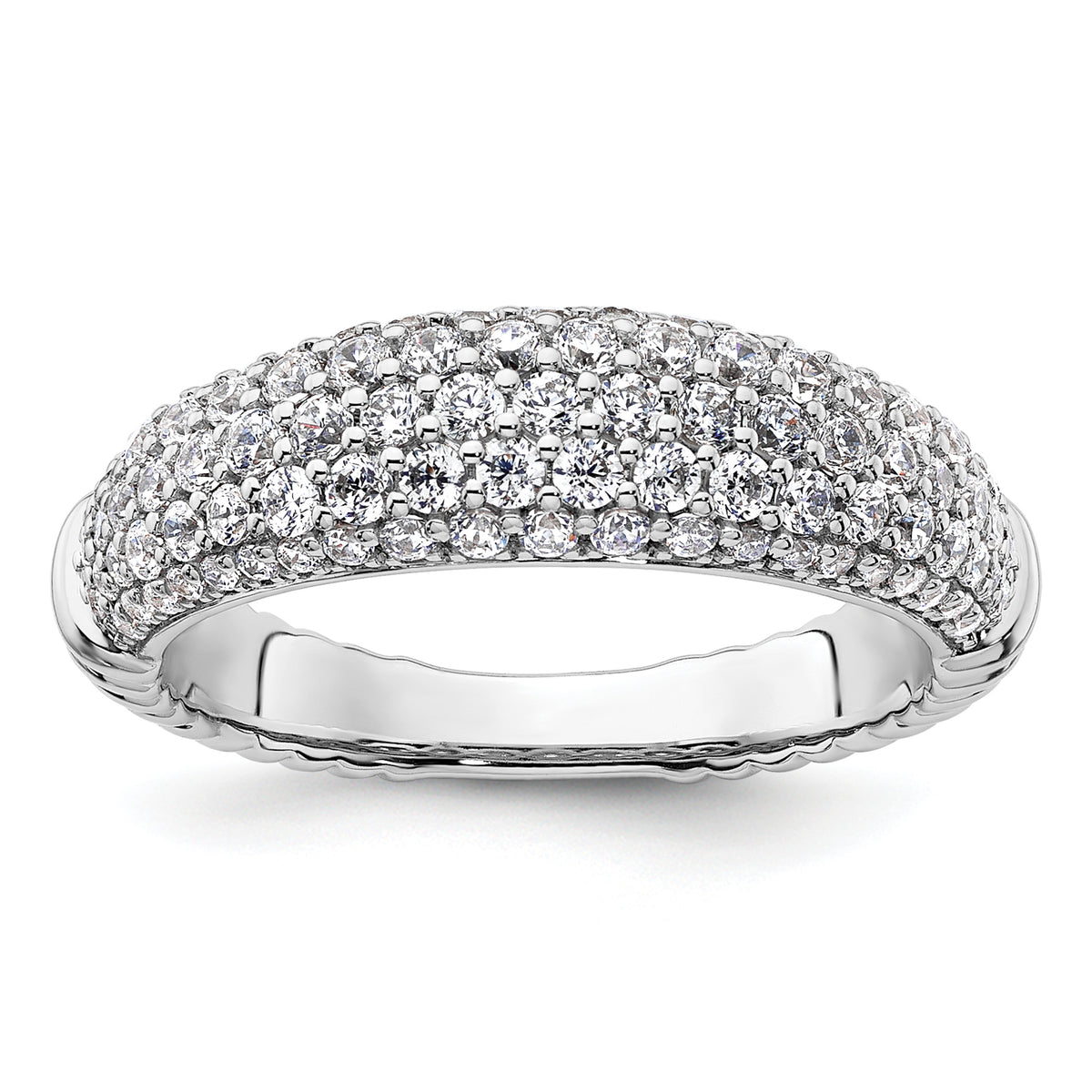14K White Gold Lab Grown Diamond VS/SI+ G+ Band