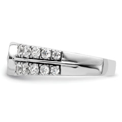 14K White Gold Lab Grown Diamond VS/SI+ G+ Complete Fancy Band