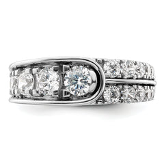 14K White Gold Lab Grown Diamond VS/SI+ G+ Complete Fancy Band