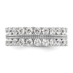14k White Gold 1 3/4 carat Lab Grown Diamond VS/SI+ G+ Complete Fashion Band