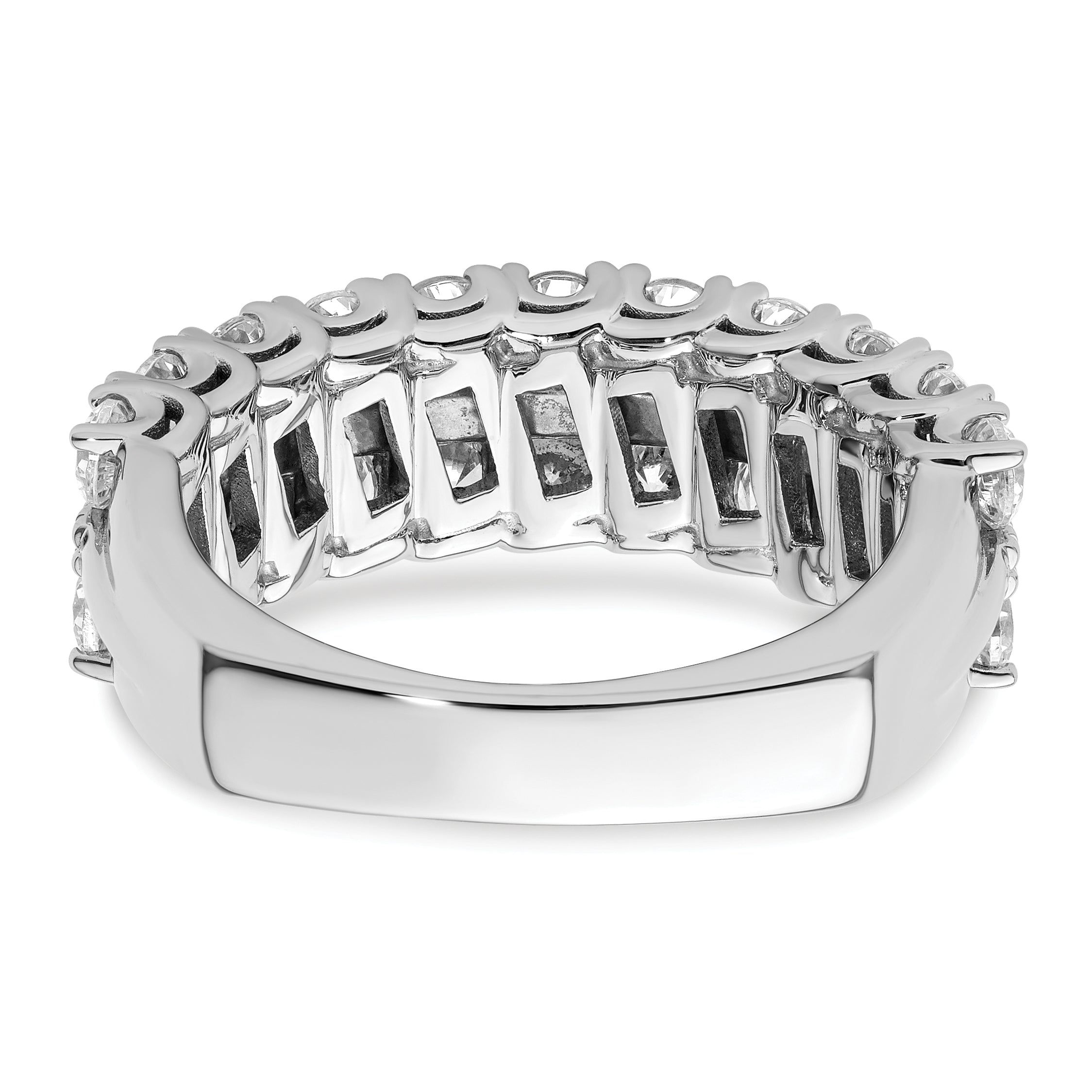 14k White Gold 1 3/4 carat Lab Grown Diamond VS/SI+ G+ Complete Fashion Band