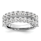 14k White Gold 1 3/4 carat Lab Grown Diamond VS/SI+ G+ Complete Fashion Band