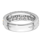 14k Two-tone 7/8 carat Lab Grown Diamond VS/SI+ G+ Complete Double Row Fashion Band