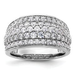 14k White Gold 1 3/4 carat Lab Grown Diamond VS/SI+ G+ Complete Fashion Layered Band