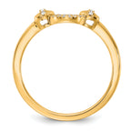 14K Polished Diamond Open Circle Fashion Ring