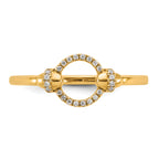 14K Polished Diamond Open Circle Fashion Ring