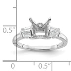 14k White Gold 2 carat Certified Lab Grown Diamond VS+ F+ Princess Complete Three Stone Engagement Ring