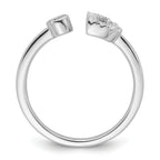14k White Gold 1/5 carat Lab Grown Diamond VS/SI+ G+ Initial D Adjustable Ring