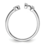 14k White Gold 1/5 carat Lab Grown Diamond VS/SI+ G+ Initial H Adjustable Ring