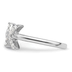 14k White Gold 1/5 carat Lab Grown Diamond VS/SI+ G+ Initial K Adjustable Ring