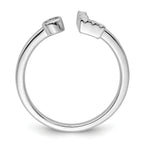 14k White Gold 1/8 carat Lab Grown Diamond VS/SI+ G+ Initial L Adjustable Ring
