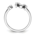14k White Gold 1/4 carat Lab Grown Diamond VS/SI+ G+ Initial M Adjustable Ring