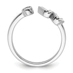 14k White Gold 1/4 carat Lab Grown Diamond VS/SI+ G+ Initial W Adjustable Ring