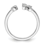 14k White Gold 1/6 carat Lab Grown Diamond VS/SI+ G+ Initial X Adjustable Ring