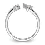 14k White Gold 1/8 carat Lab Grown Diamond VS/SI+ G+ Initial Y Adjustable Ring
