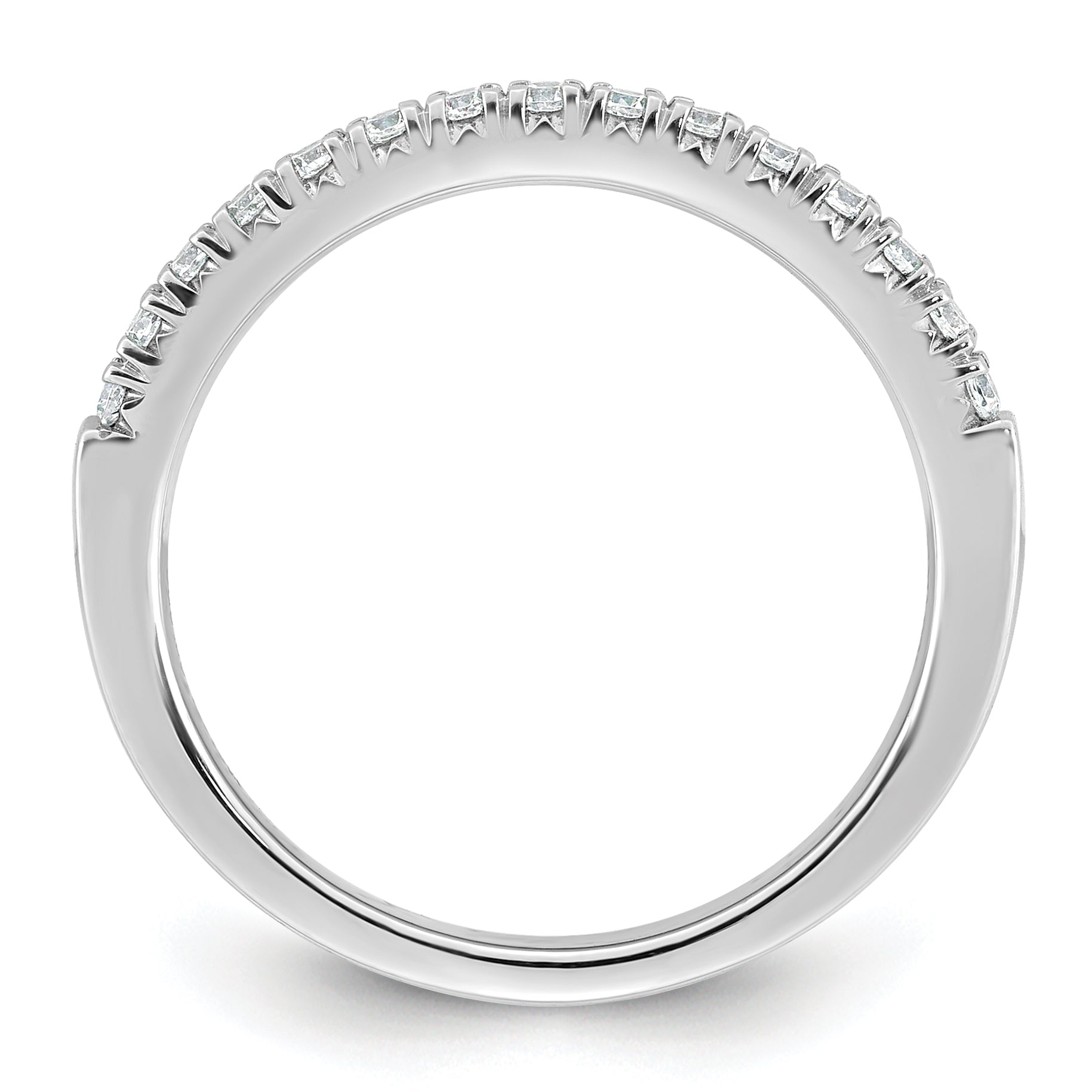 14k White Gold 1/4 carat Lab Grown Diamond VS+ F+ Complete Fifteen Stone Band