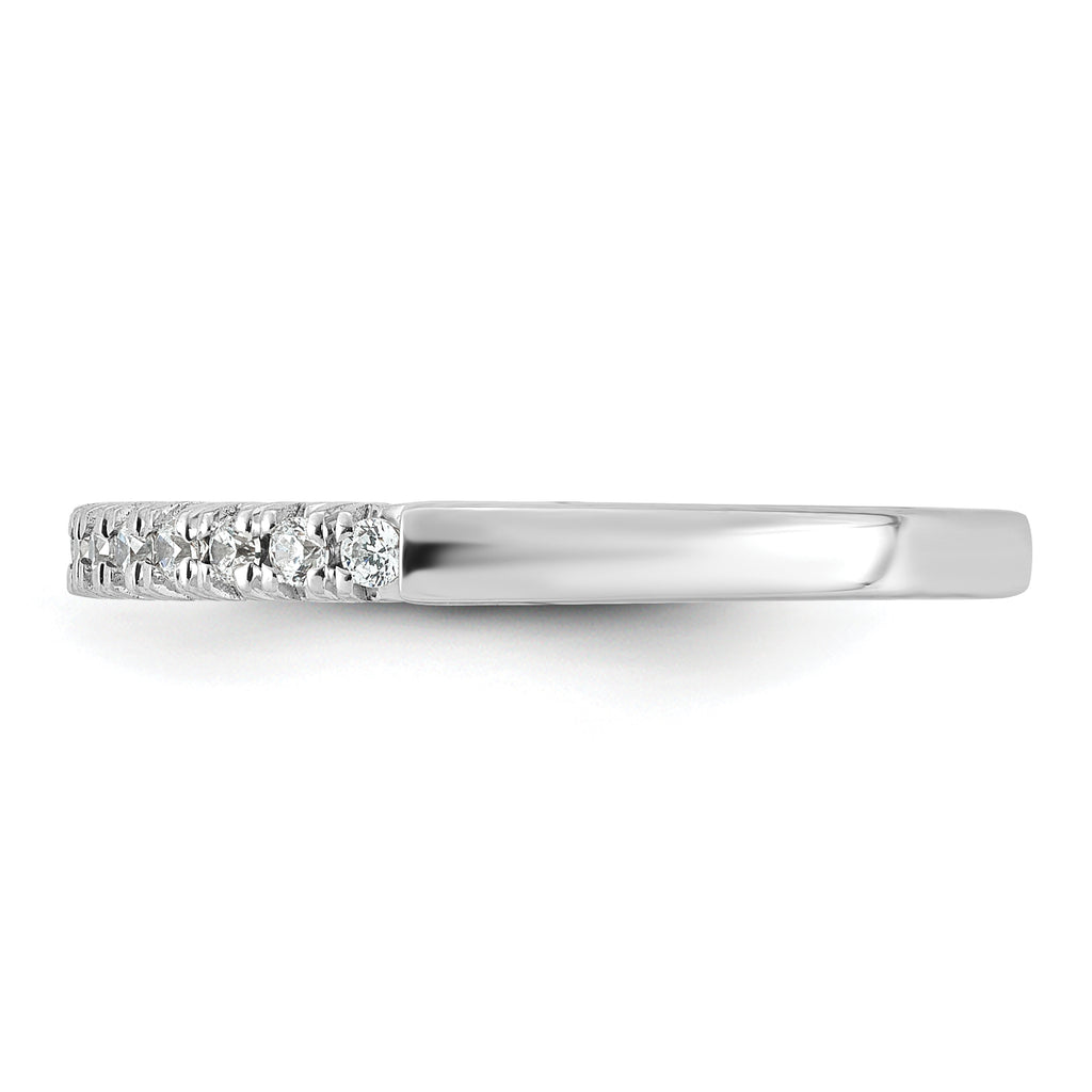 14k White Gold 1/4 carat Lab Grown Diamond VS+ F+ Complete Fifteen Stone Band