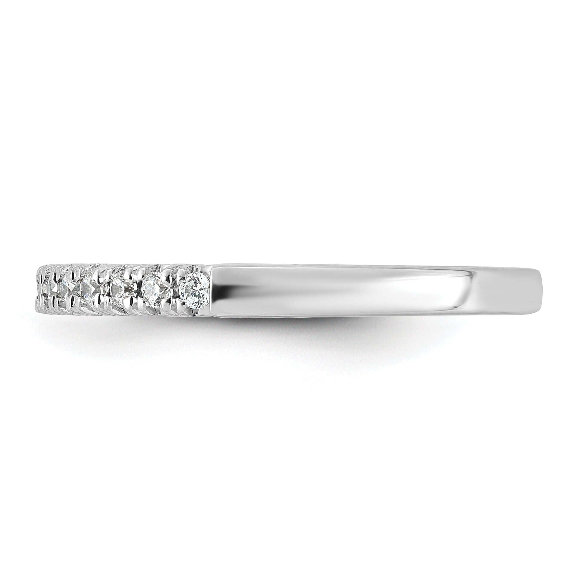 14k White Gold 1/4 carat Lab Grown Diamond VS+ F+ Complete Fifteen Stone Band