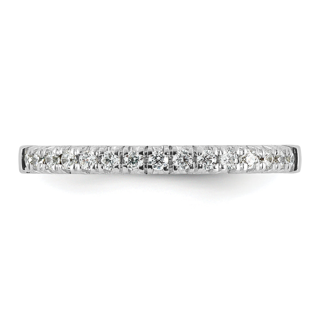 14k White Gold 1/4 carat Lab Grown Diamond VS+ F+ Complete Fifteen Stone Band
