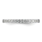 14k White Gold 1/4 carat Lab Grown Diamond VS+ F+ Complete Fifteen Stone Band