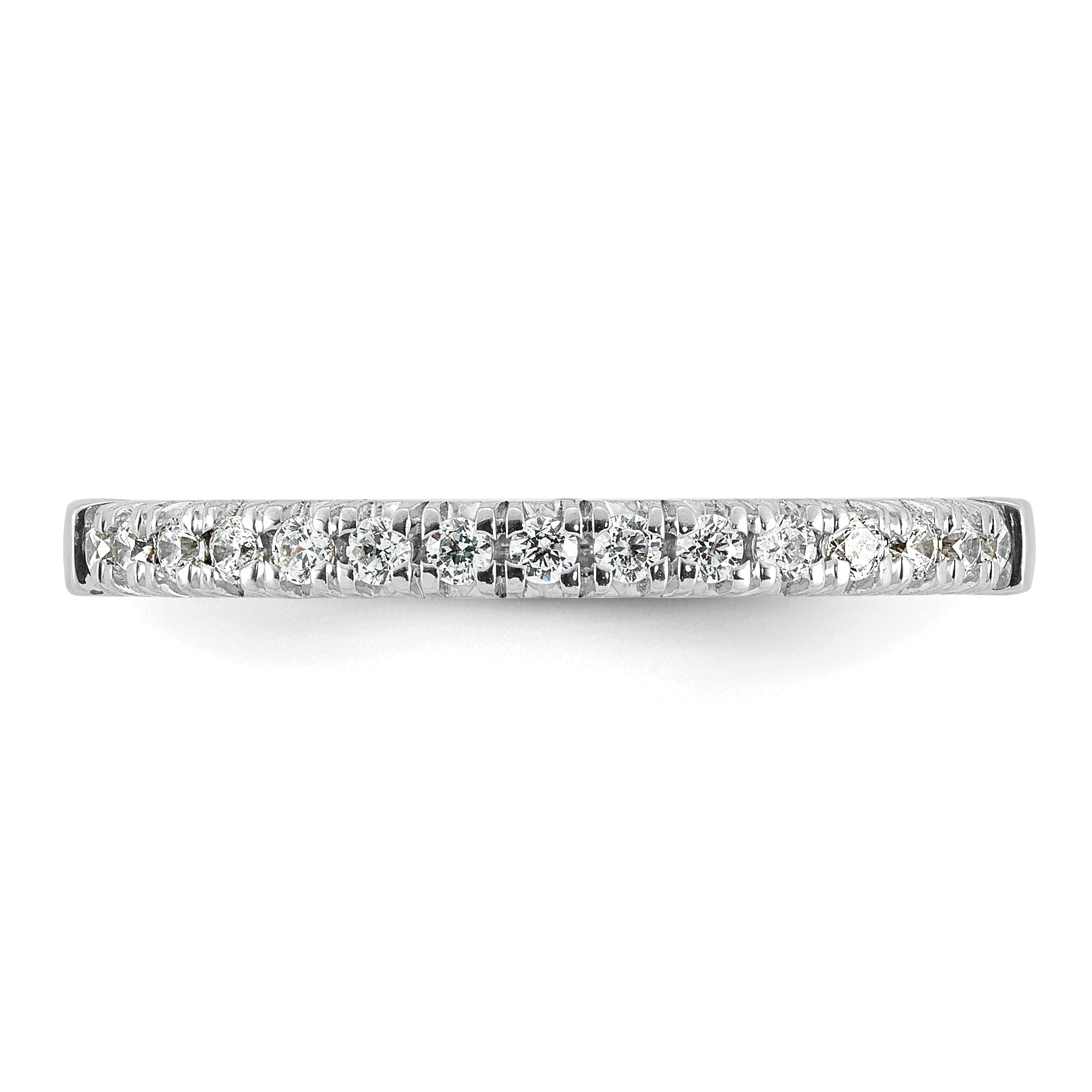 14k White Gold 1/4 carat Lab Grown Diamond VS+ F+ Complete Fifteen Stone Band