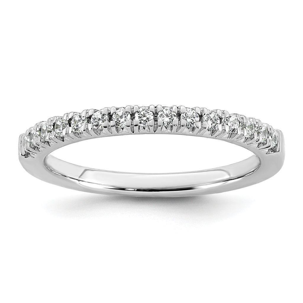 14k White Gold 1/4 carat Lab Grown Diamond VS+ F+ Complete Fifteen Stone Band