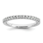 14k White Gold 1/4 carat Lab Grown Diamond VS+ F+ Complete Fifteen Stone Band