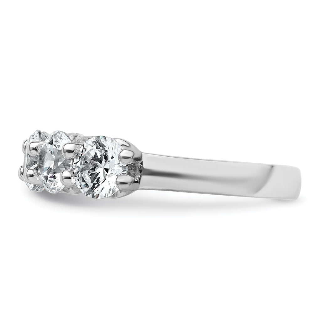 14k White Gold 2 carat Lab Grown Diamond VS+ F+ Complete Five Stone Fashion Band