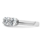 14k White Gold 2 carat Lab Grown Diamond VS+ F+ Complete Five Stone Fashion Band